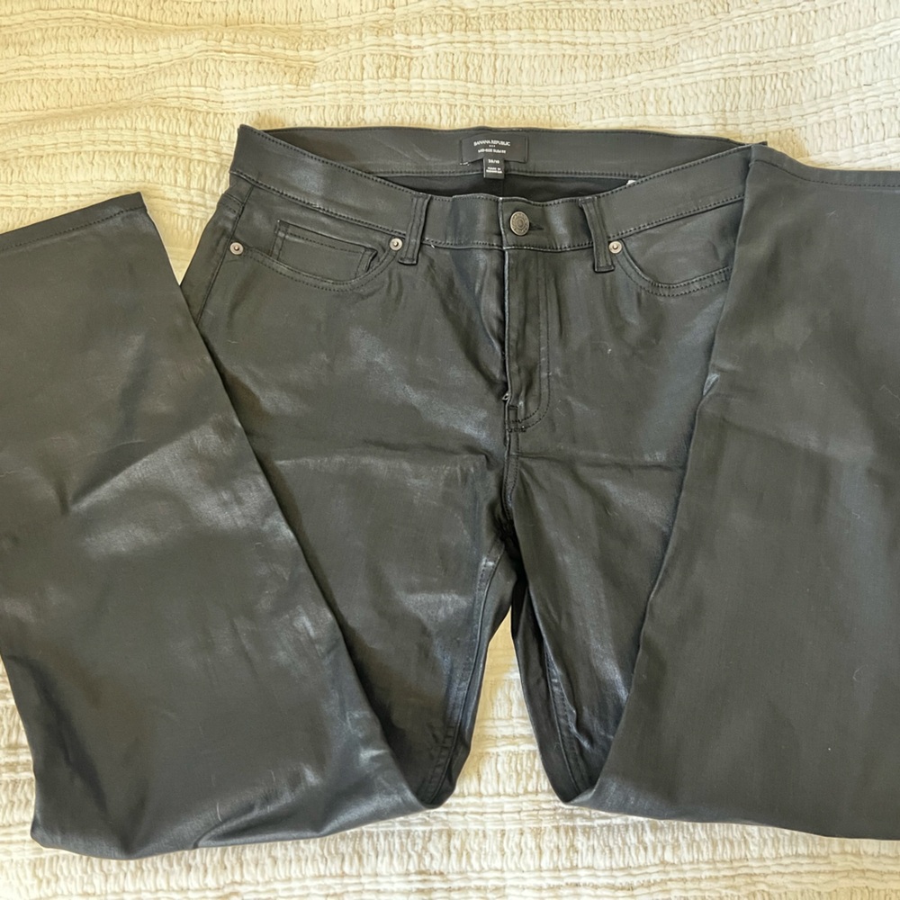 Banana Republic black shinny coat